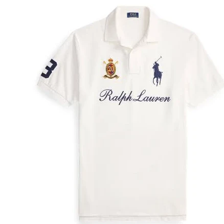 Ralph Lauren Men's Big & Tall Big Pony 20th Anniversary Crest Polo Shirt