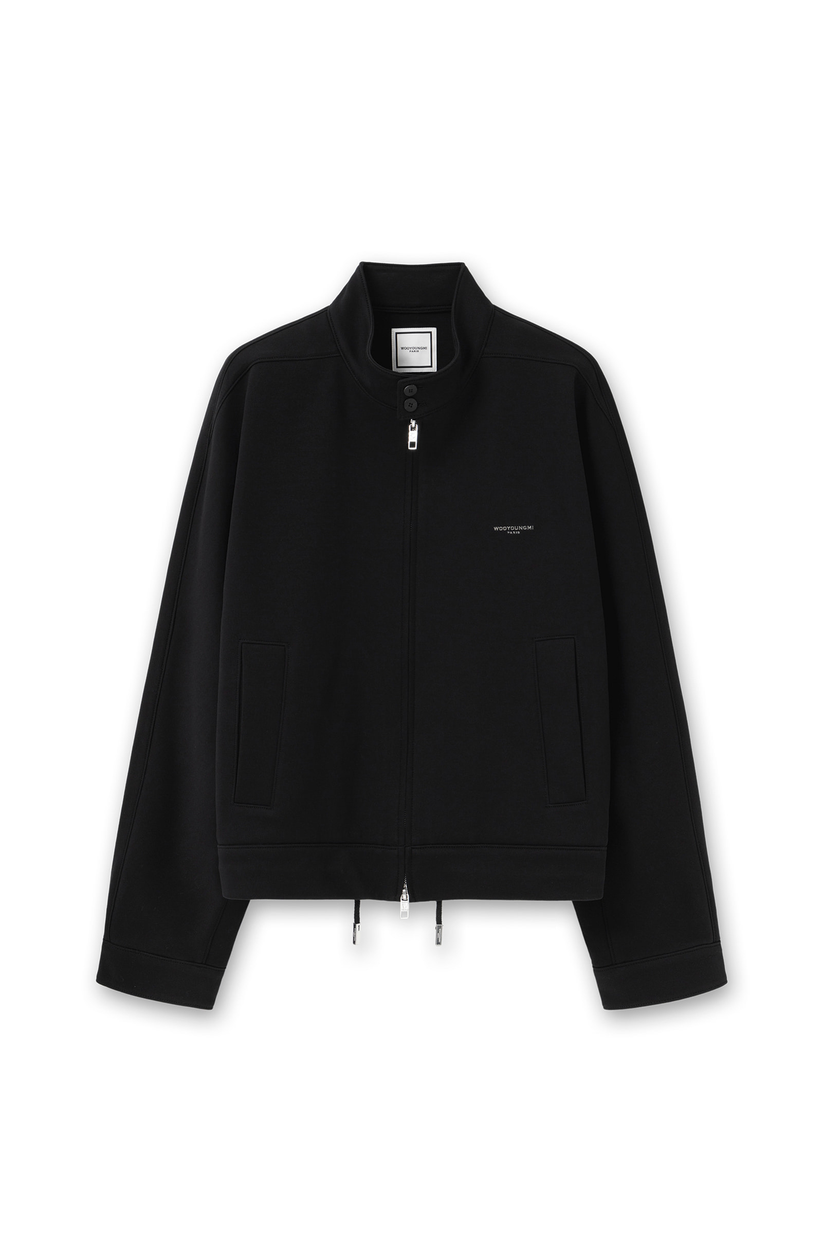Black Poly Zip-up T-shirt