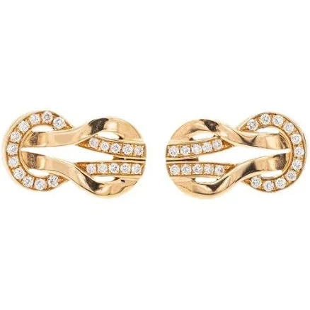 Fred Pink Gold Diamond Earrings Chance Infinie