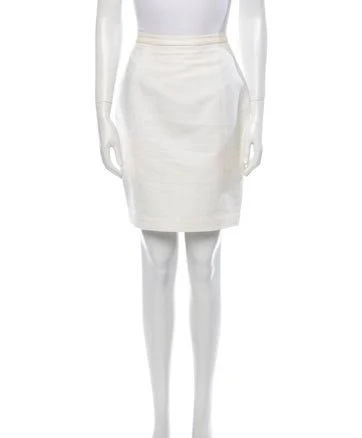 Thierry Mugler Vintage Midi Length Skirt in White