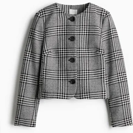 H&M Ladies Plaid Short Jacket
