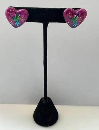 Hummingbird Heart Earrings