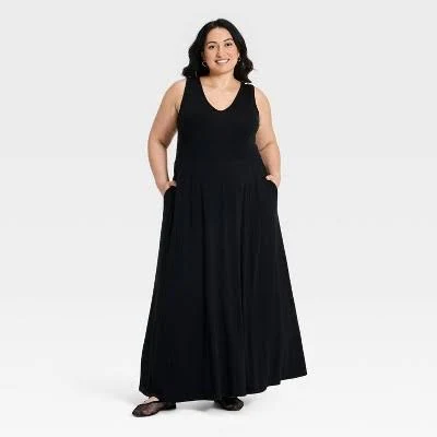 Ava & Viv Women's Knit Maxi A-Line Dress