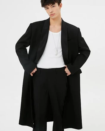 MOONSUN Men's Pluto Twill Tuxedo Coat