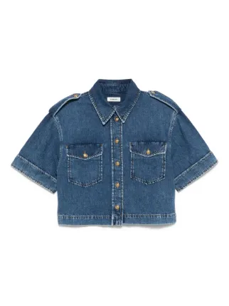 Cropped Denim Shirt