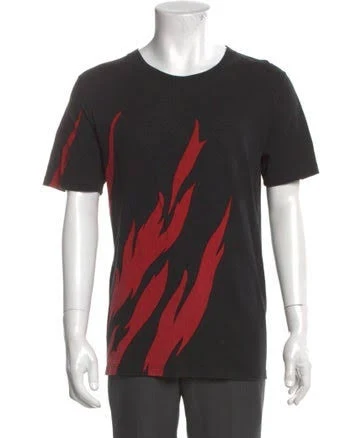 Saint Laurent 2017 Graphic Print T-Shirt in Black, Men's S
