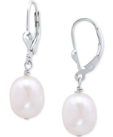 Giani Bernini Women's Cultured Freshwater Baroque Pearl Leverback Drop Earrings