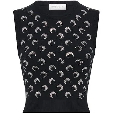 Marine Serre Women's Moon Strass Vest