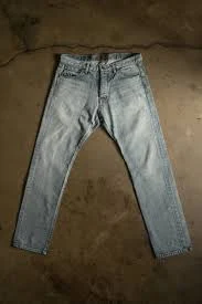 MADE WORN 인디고 워시아웃 데님 팬츠
