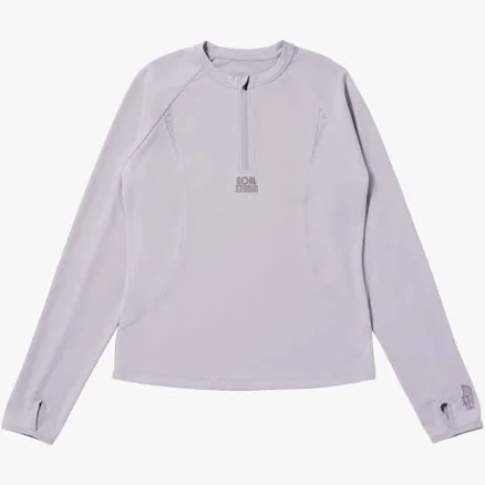 W`s Long Sleeve Quarter Zip-Up-Lavender