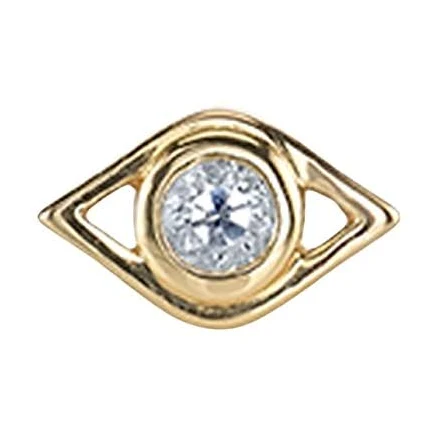 Sydney Evan 14K Yellow Gold Evil Eye Stud Earrings