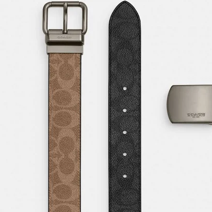 Coach Reversible Belt with Roller Buckle
