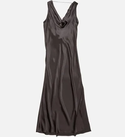 Acne Studios Women's Dotti Cowl Neck Silk Satin Midi Dress