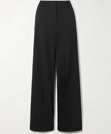 Jean Paul Gaultier Twill Wide-leg Stirrup Pants - Women - Black Pants - L