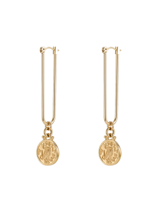 Record Owl Clip Coin Earrings