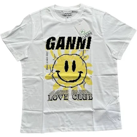 Ganni Smiley Face Logo T-Shirt