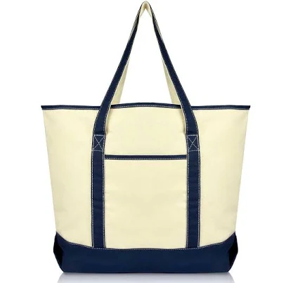 Dalix 22" Open Top Deluxe Tote Bag with Outer Pocket