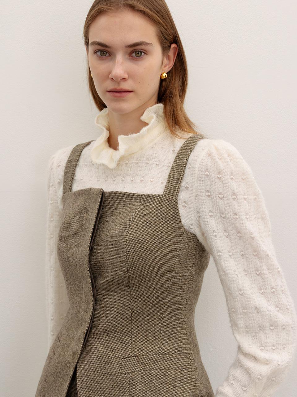 Finnley Wool Bustier Best (Brown / Charcoal Gray)
