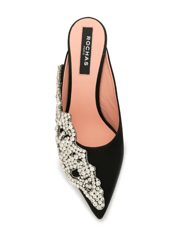 Crystal-embellished Mules