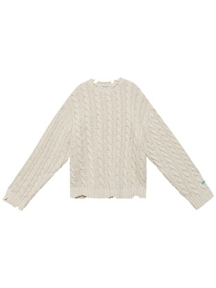 Ms Boucle Cable-knit Sweater