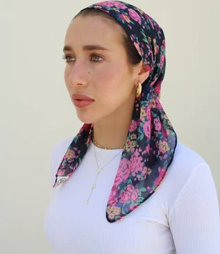 The Scarf Bar Crushed Peonies Square Head Scarf