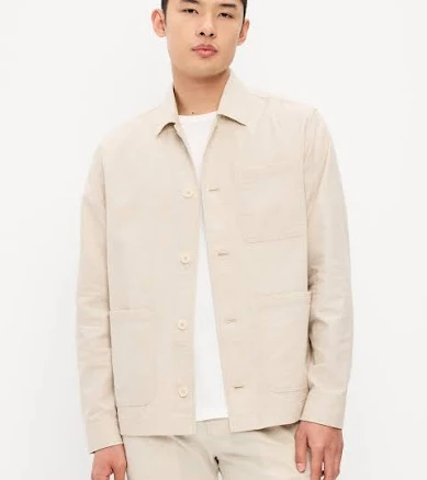 Old Navy Men's Linen-Blend Chore Jacket