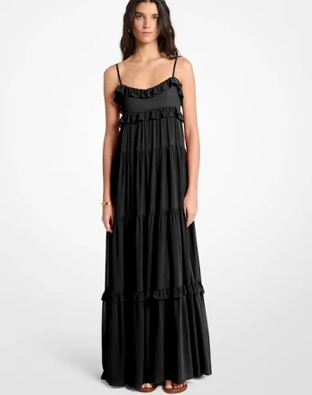 Michael Kors Women's Georgette Tiered Maxi Dress