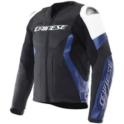 Jacket Racing 5 Leather Black Blue White