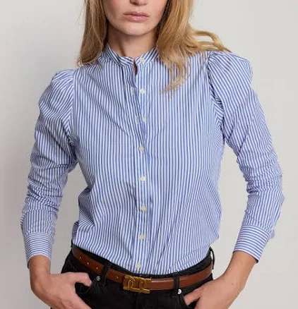 Rochelle Behrens Women's Puffed Shoulder Stripe Shirt