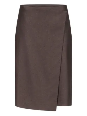 Asymmetric Satin Skirt