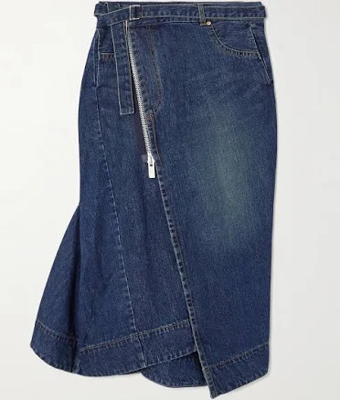 Sacai Denim Midi Skirt Women