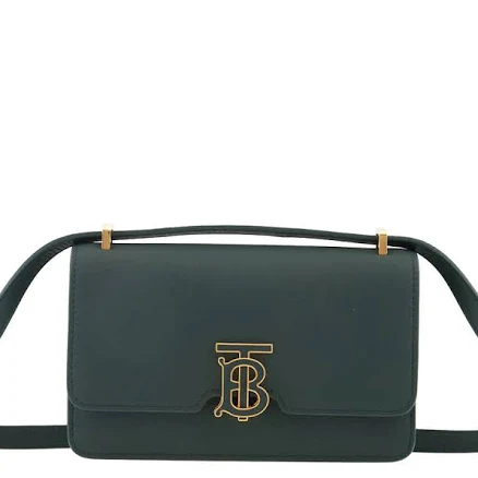 Burberry Ladies Vine Grainy Leather Mini TB Bag