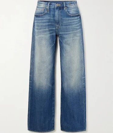 R13 D'Arcy Loose Wide-leg Jeans - Women - Mid denim Denim - XL
