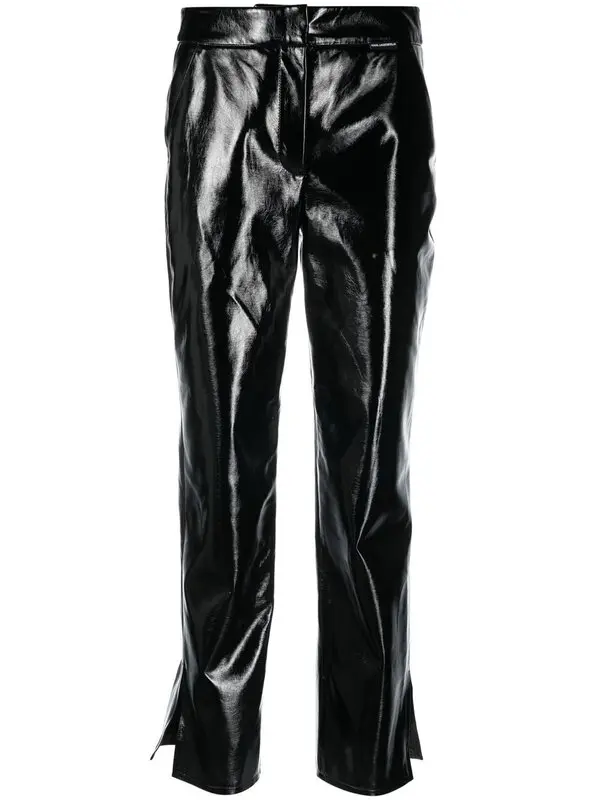 Patent Leather Trousers Black