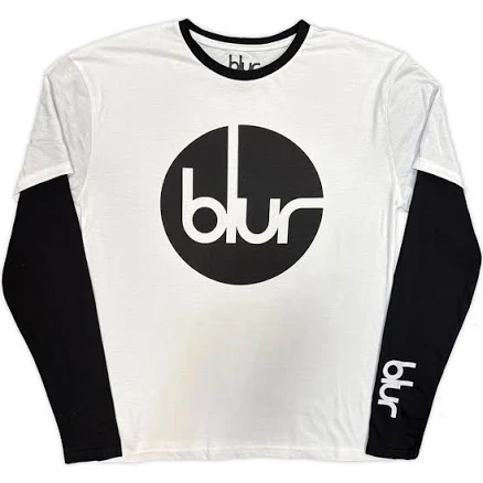 Blur Unisex Circle Logo Layered Long Sleeve T-Shirt