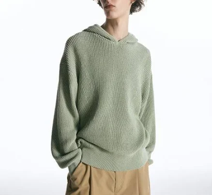 INSILENCE Linen Cotton Knit Hoodie