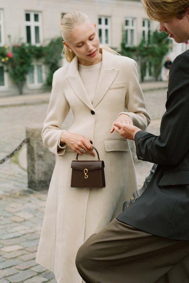 JOCELYN Classic A-line handmade coat (Oatmeal beige)