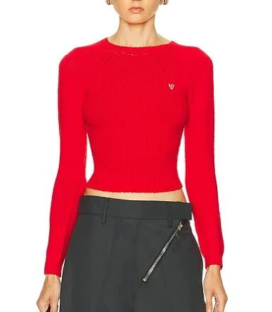 Acne Studios Women's Cropped Crewneck Sweater