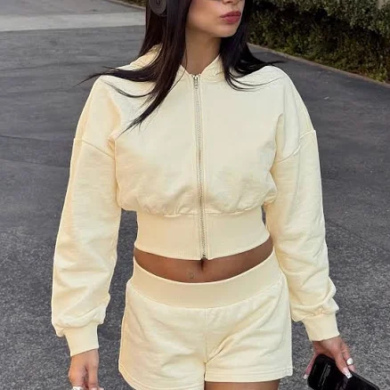 Princess Polly Cropped Blouson Hoodie