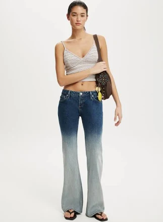 Cotton On Women - Low Rise Bootcut Jean - Ombre Blue Size - 32 Women