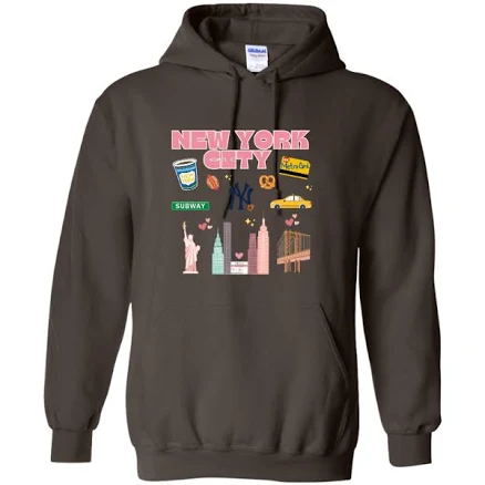 NYC Most Iconic Places Hoodie