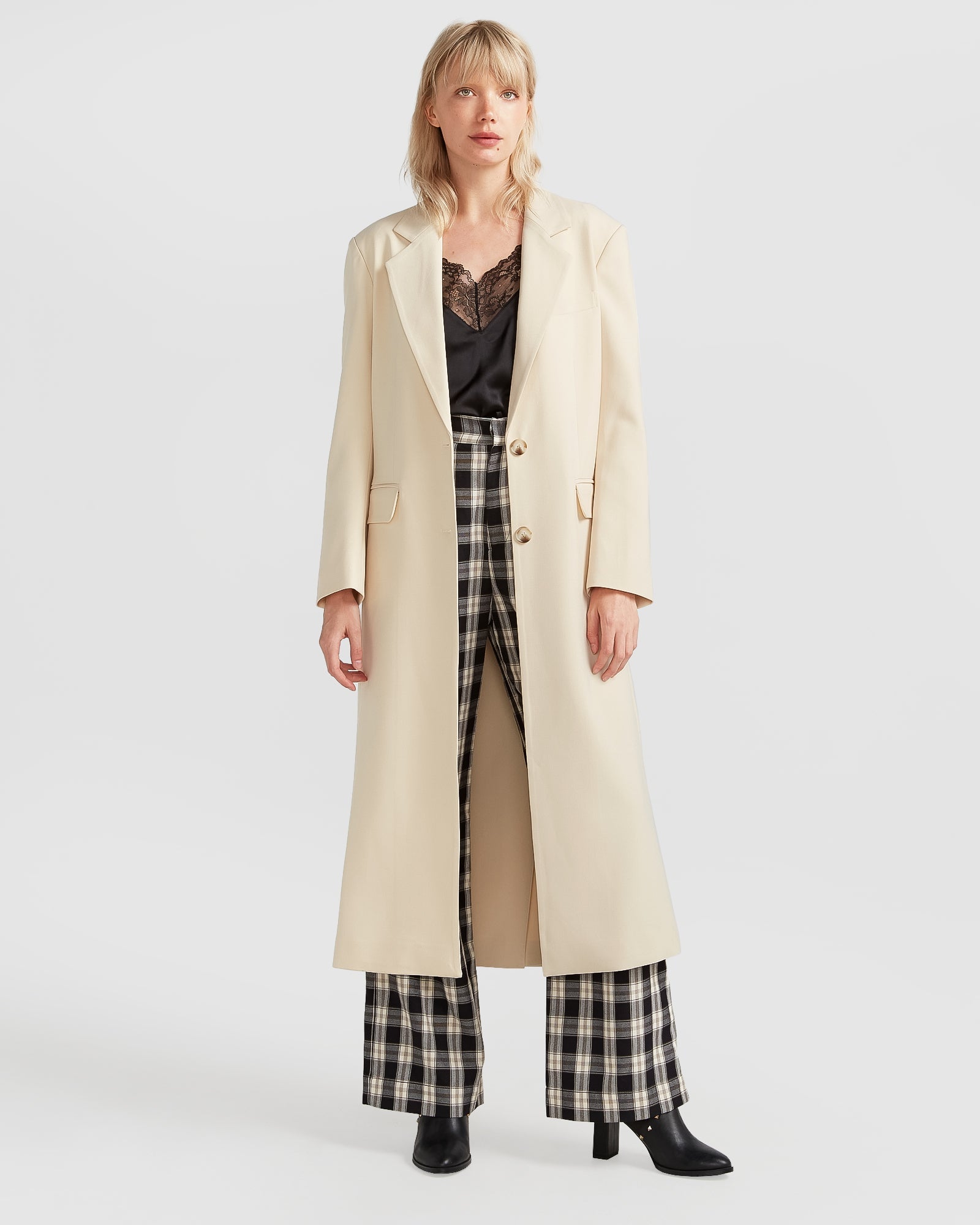 Asymmetric Hem Coat