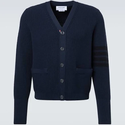 Men's Thom Browne Blue Cotton Cardigan