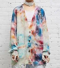 R13 Women's Jumbo Tie-Dye Cardigan