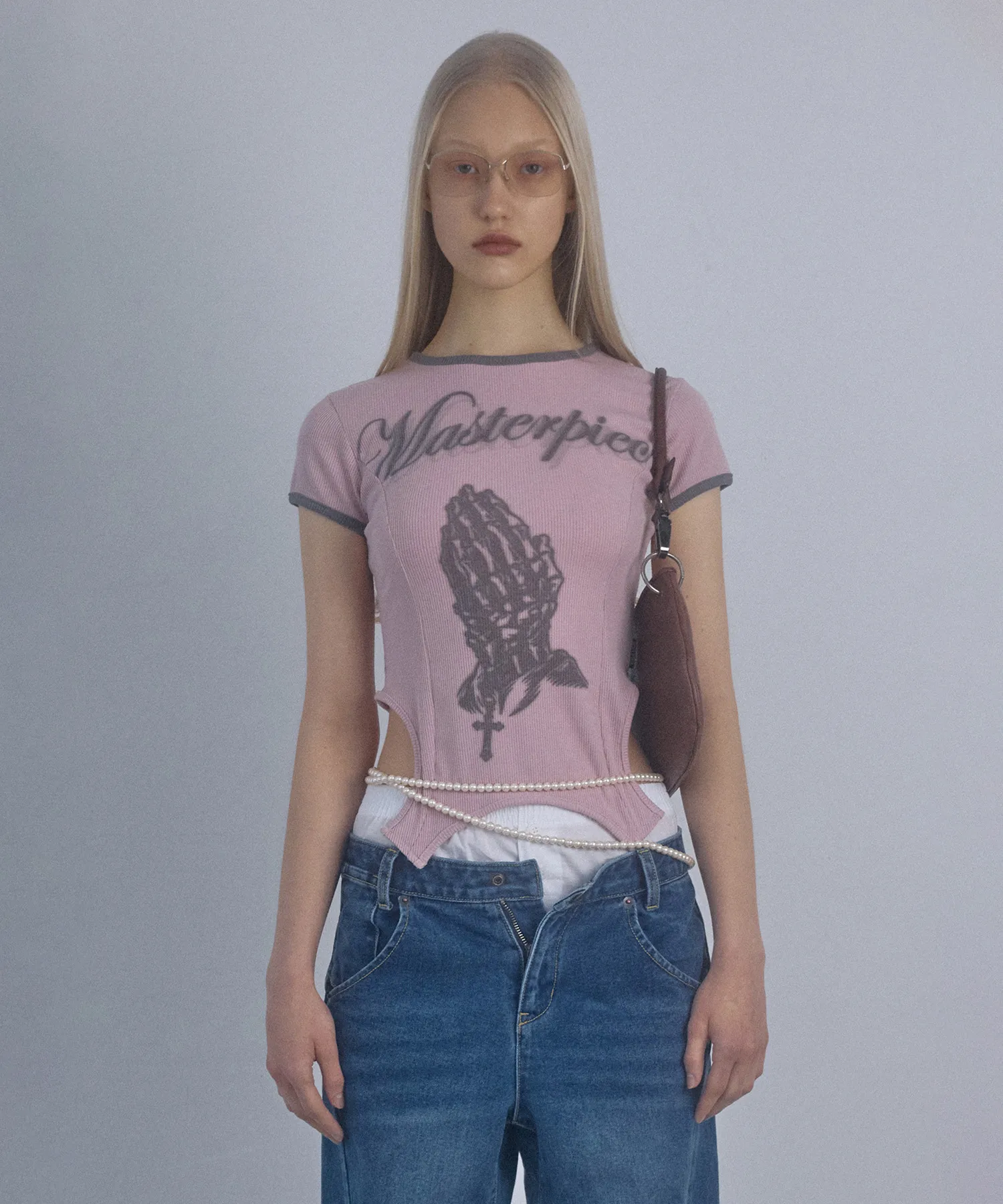 Corset Line Tee Baby Pink