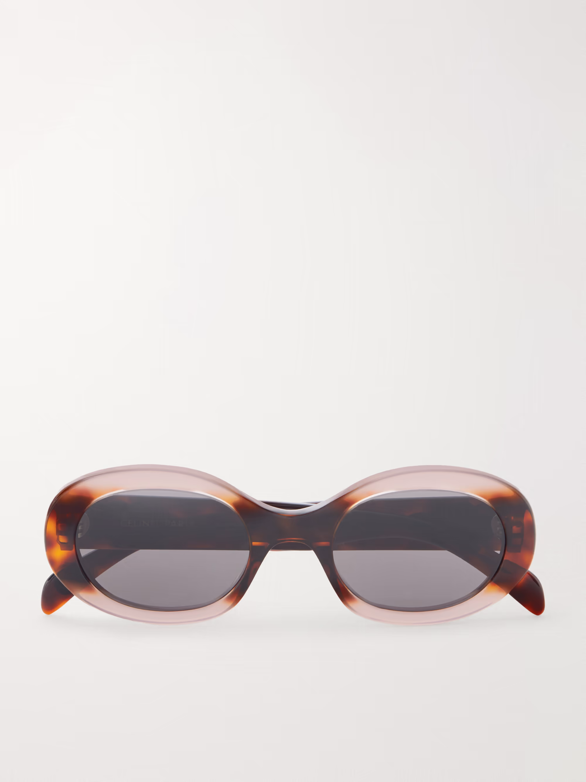 Triomphe Oval-frame Acetate Sunglasses