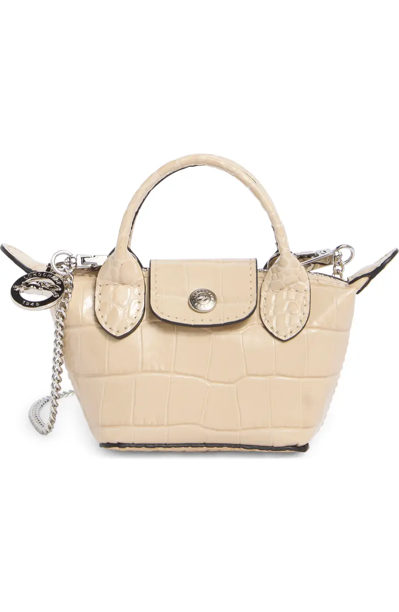 Croc-Embossed Leather Crossbody Bag