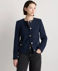 Tweed Collarless Jacket