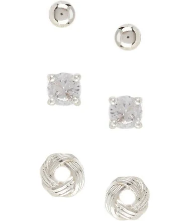 Dillard's Women's Sterling Silver Stud Sensitive Earring Set