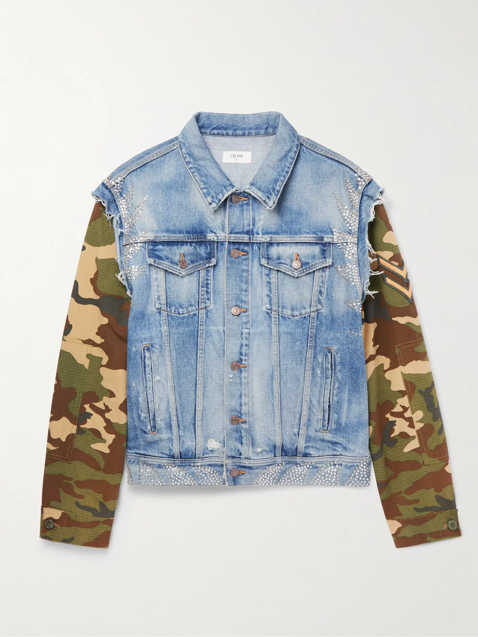 Denim Camouflage-Print Jacket